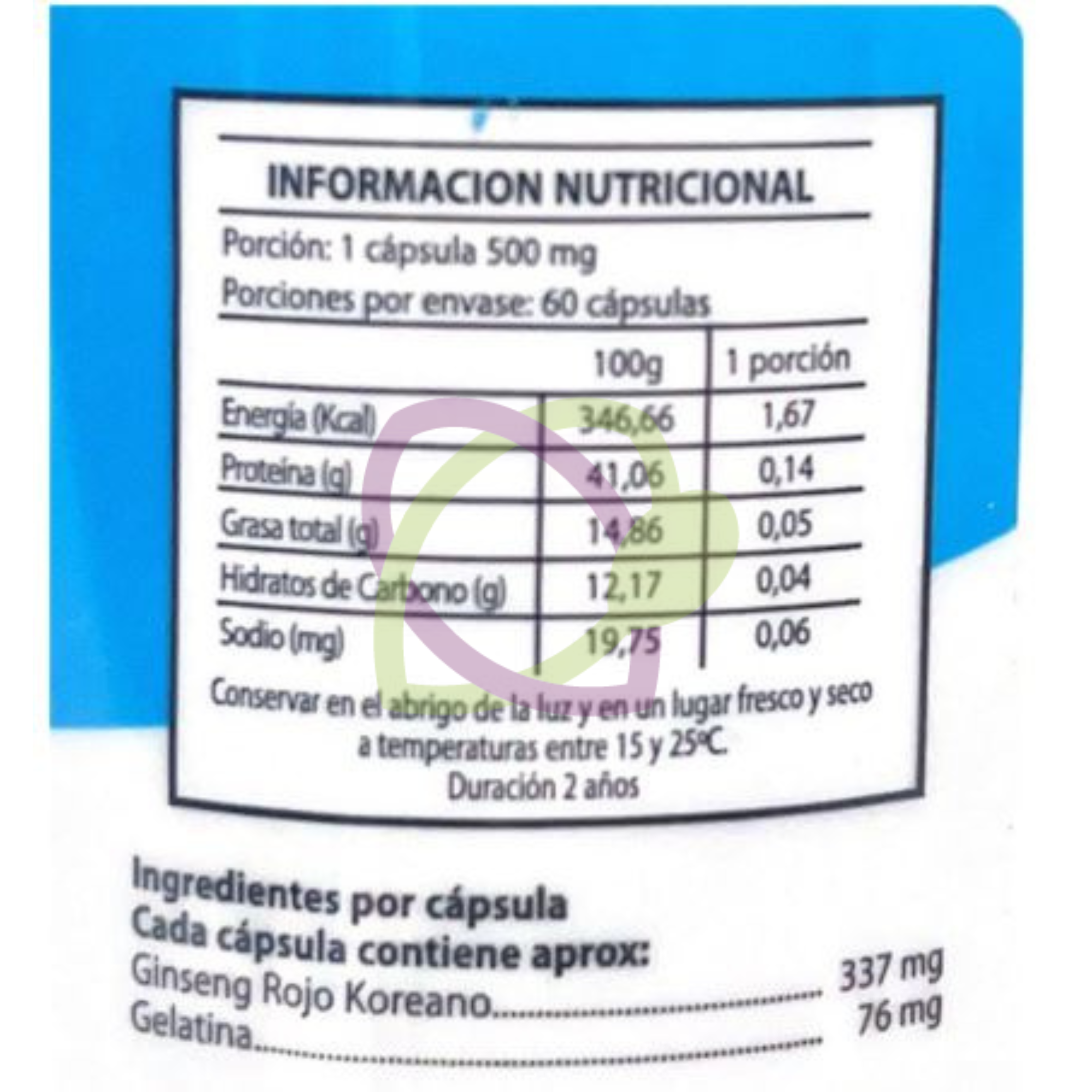 SUPLEMENTO FUENTE VITAL GINSENG ROJO COREANO VEGETAL 500 MG OFERTA X 3 CAPSULAS - 4