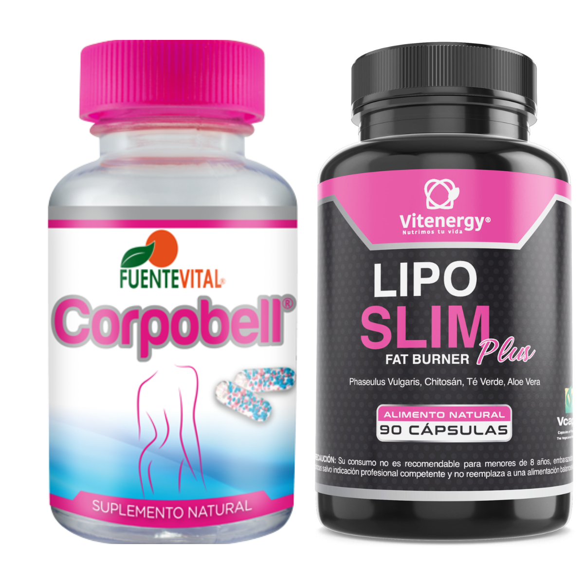 PACK LIPO SLIM FUENTE VITAL ALOE VERA CHITOSAN + CORPOBELL - 1