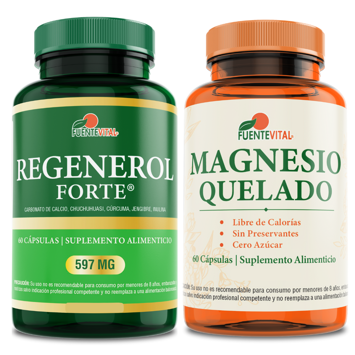 PACK MAGNESIO FUENTE VITAL QUELADO + REGENEROL HUESOS - 1