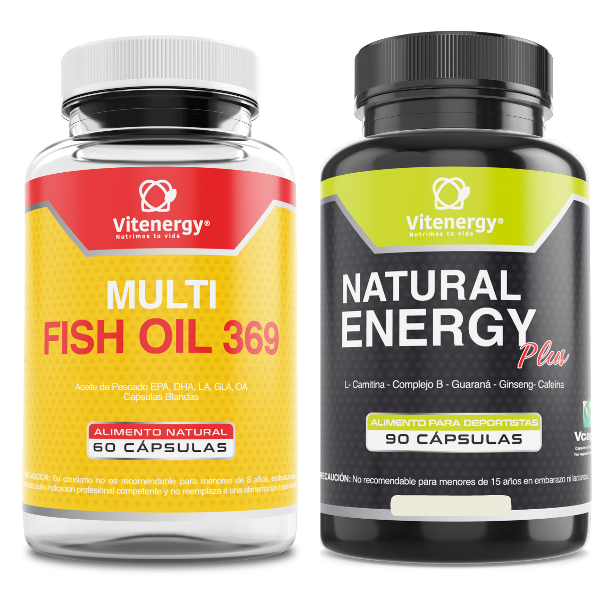 PACK OMEGA 3-6-9 VITENERGY TRIPLE FISH OIL + COMPLEJO B ENERGIZANTE - 1