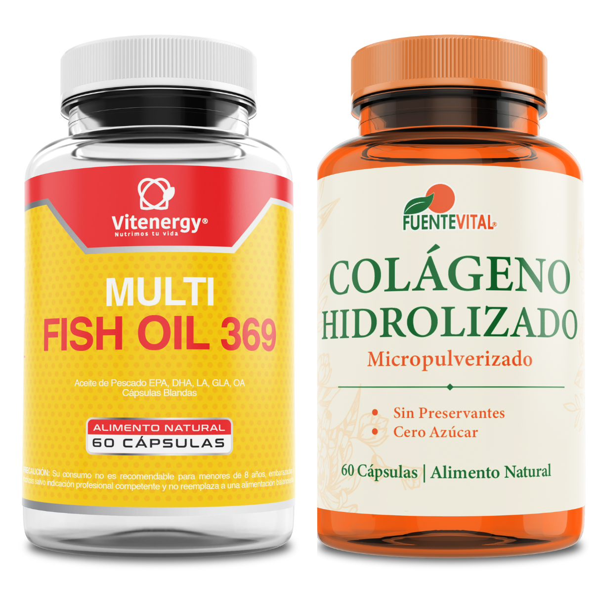 PACK OMEGA 3-6-9 FUENTE VITAL TRIPLE FISH OIL + COLAGENO HIDROLIZADO - 1