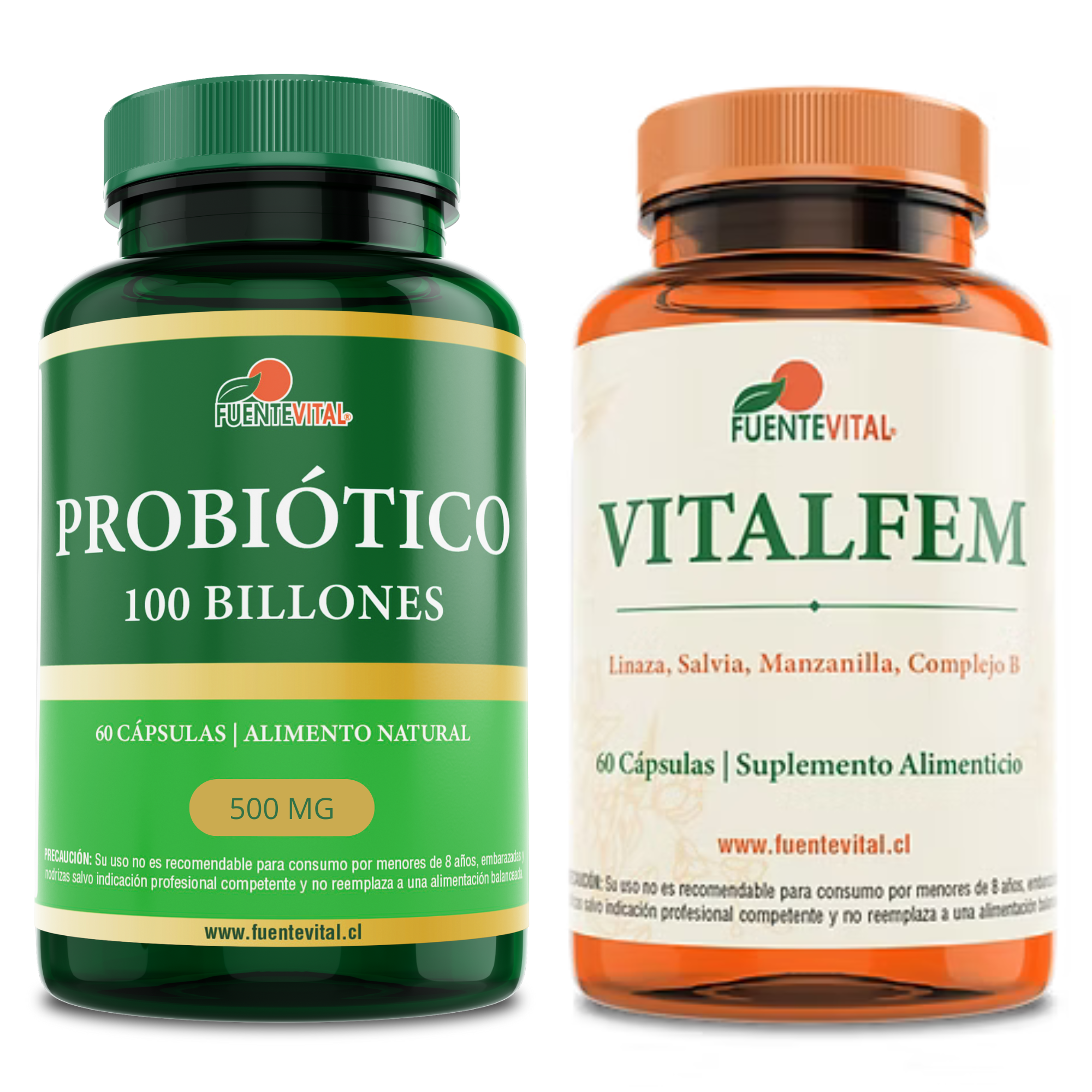 PACK PROBIOTICO FUENTE VITAL 100 BILLONES + VITAMINAS MENOPAUSIA MENOPAS - 1