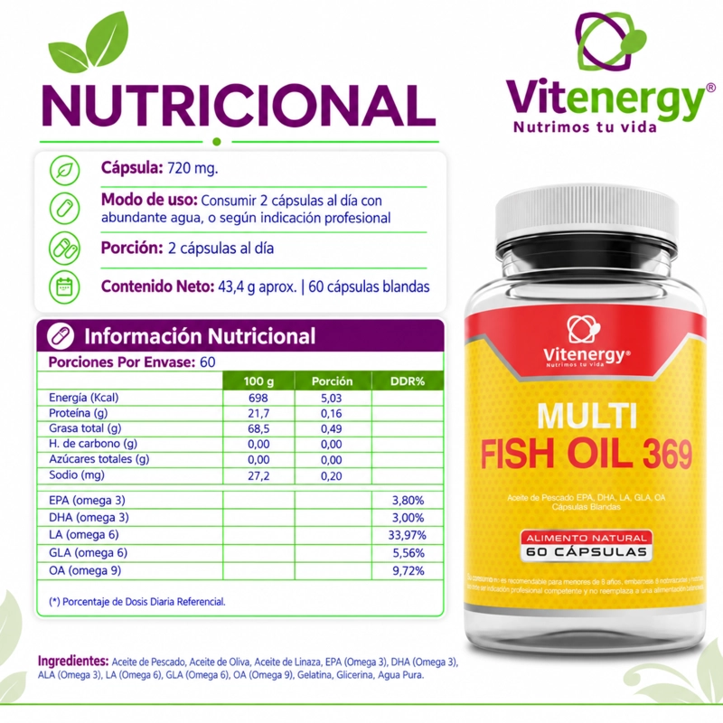 PACK VITAMINA FUENTE VITAL K2 D3 + OMEGA TRIPLE 369 FISH OIL - 5