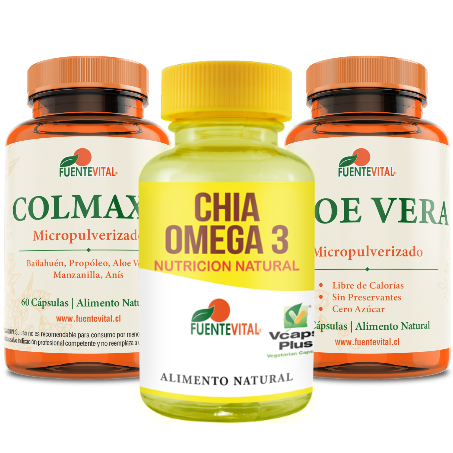 CHIA FUENTE VITAL + ALOE VERA + COLON SALUD DIGESTIVA ESTREÑIMIENTO - 1