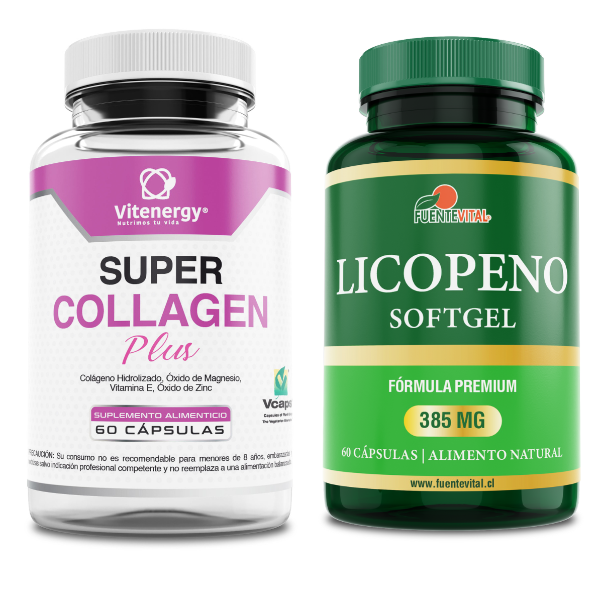 PACK COLAGENO FUENTE VITAL ZINC VITAMINA E + LICOPENO ANTIOXIDANTE - 1