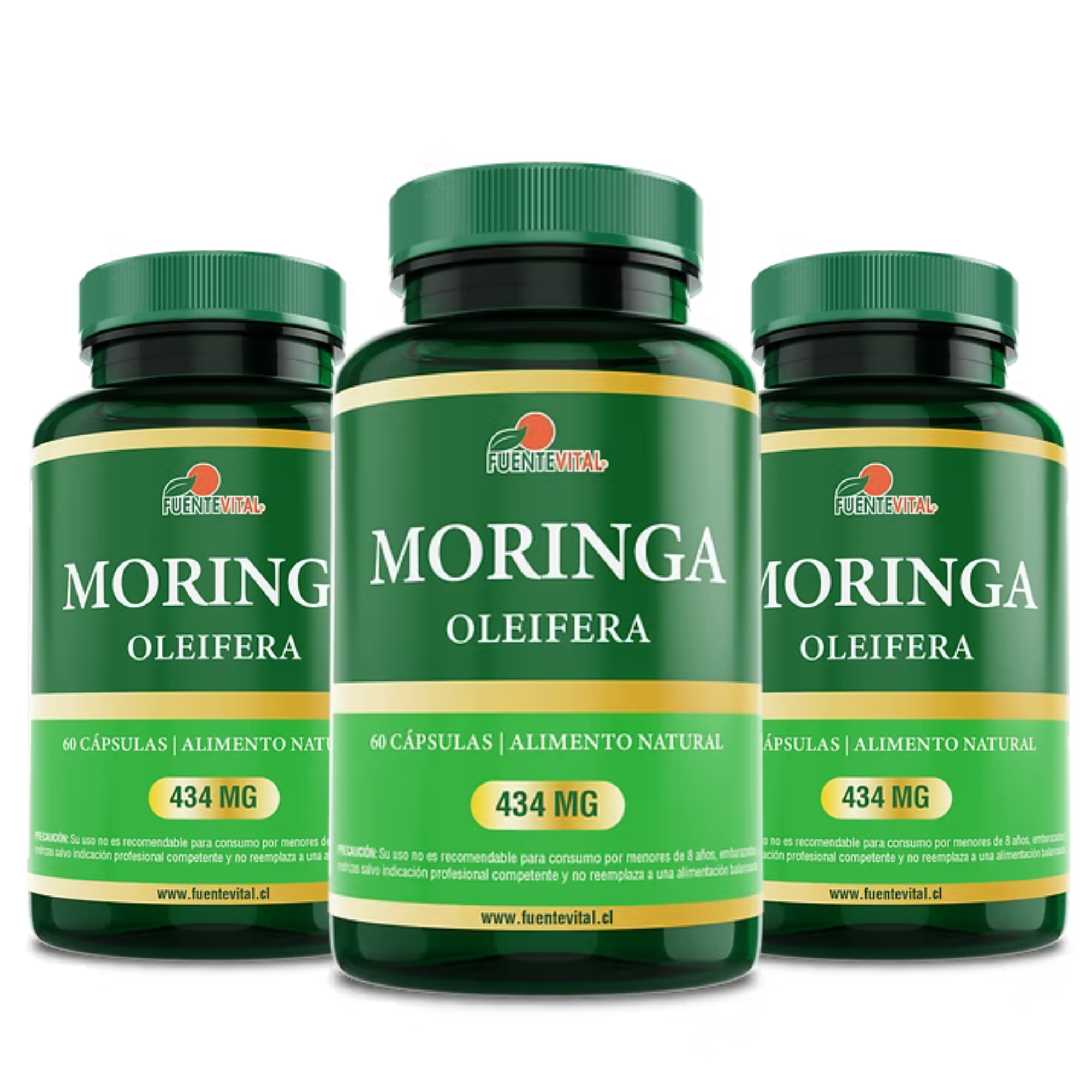 MORINGA 100% CÁPSULAS - ANTIOXIDANTE - SALUD NATURAL - ENERGIZANTE PACK X3 - 1