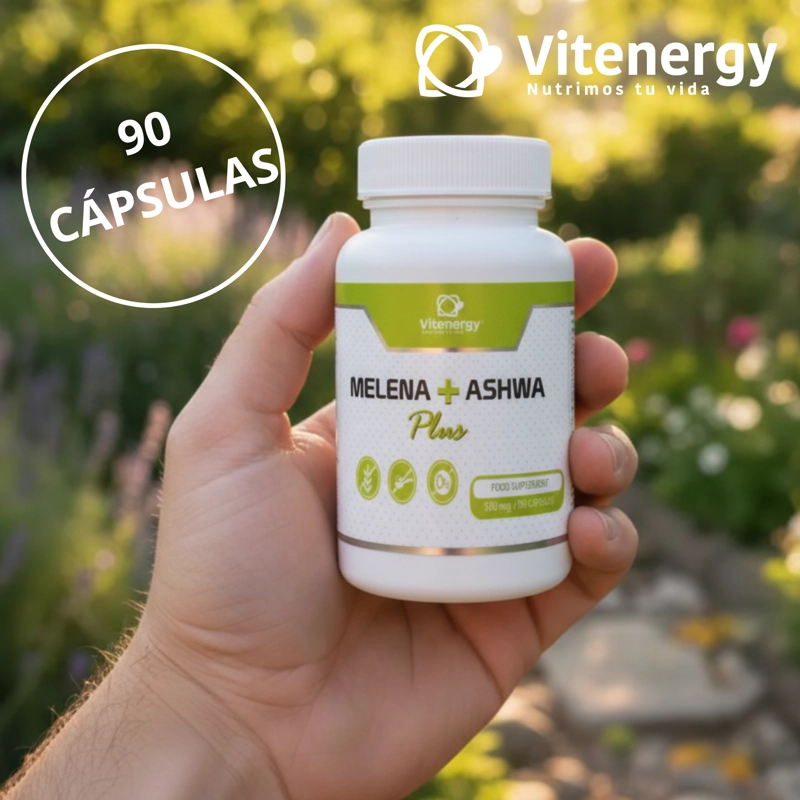 ASHWAGANDHA  + MELENA DE LEON - 90 CAPSULAS - 500 MG - PACK X2 - 2