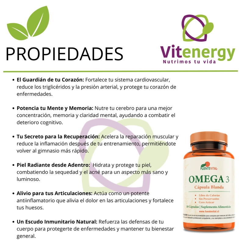 OMEGA 3 SOFT GEL - 90 CAPSULAS - 1400 MG. PACK X3 - 2