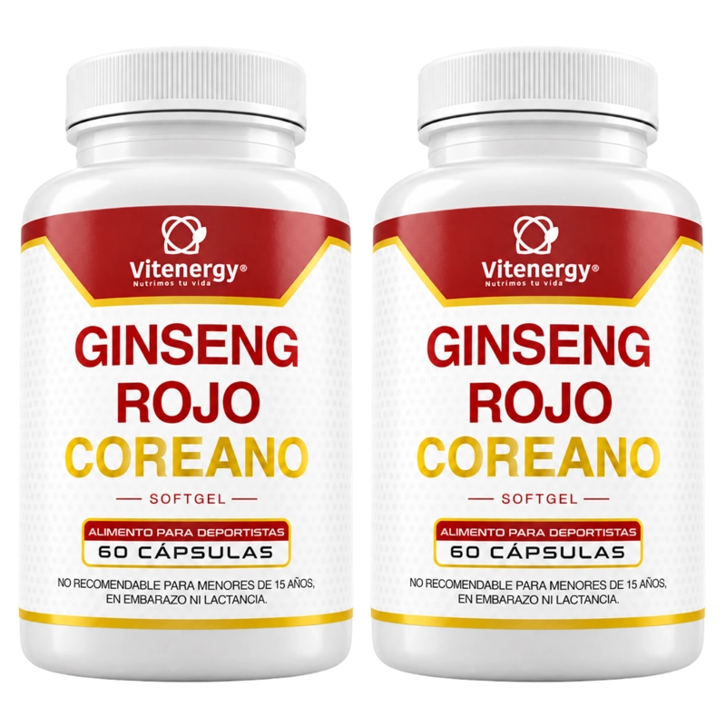 GINSENG ROJO COREANO 695 MG. SOFTGEL PACK X2 VITENERGY - 1