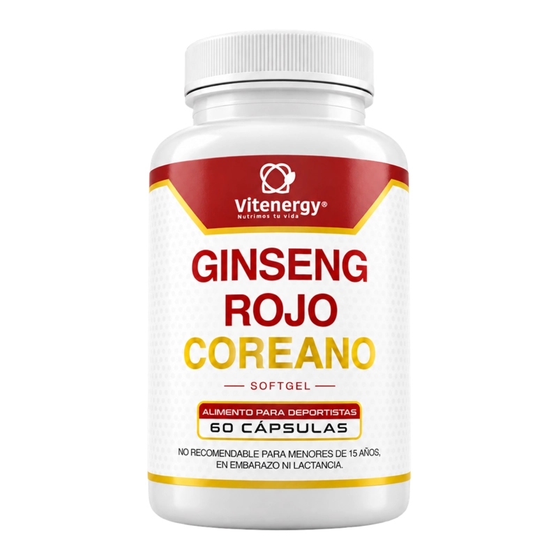 GINSENG ROJO COREANO 695 MG. 60 CAPSULAS SOFTGEL VITENERGY - 1