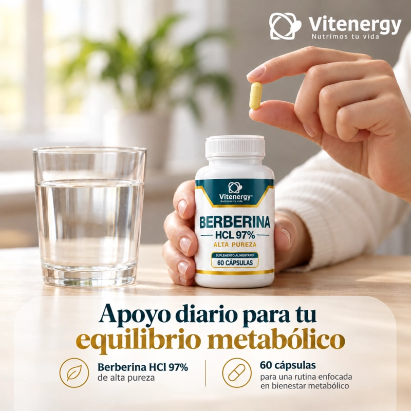 BERBERINA ALTA PUREZA HCL 97%  + BERGAMOTA GLUCOSA Y METABOLISMO - 5