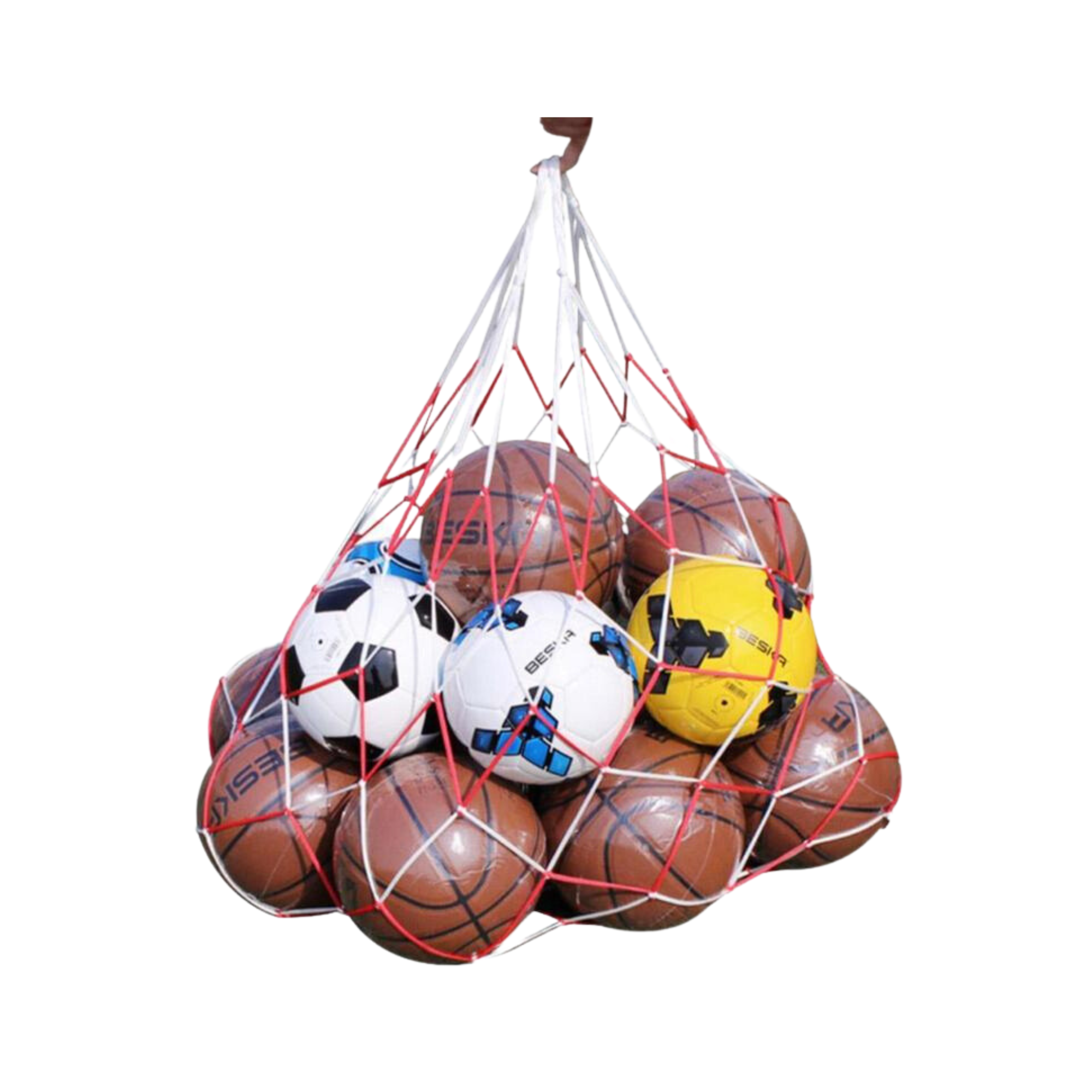 MALLA BASQUETBOL GRANDE PORTA BALONES FUTBOL VOLEIBOL AZUL - 2