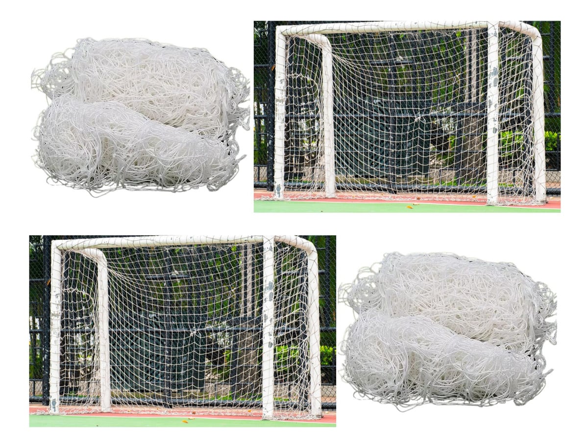 2 REDES DE ARCO PARA BABY FÚTBOL MALLAS TRENZADAS - 1