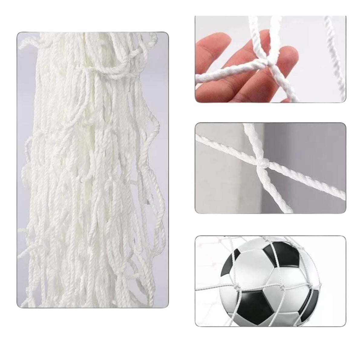 2 REDES DE ARCO PARA BABY FÚTBOL MALLAS TRENZADAS - 7