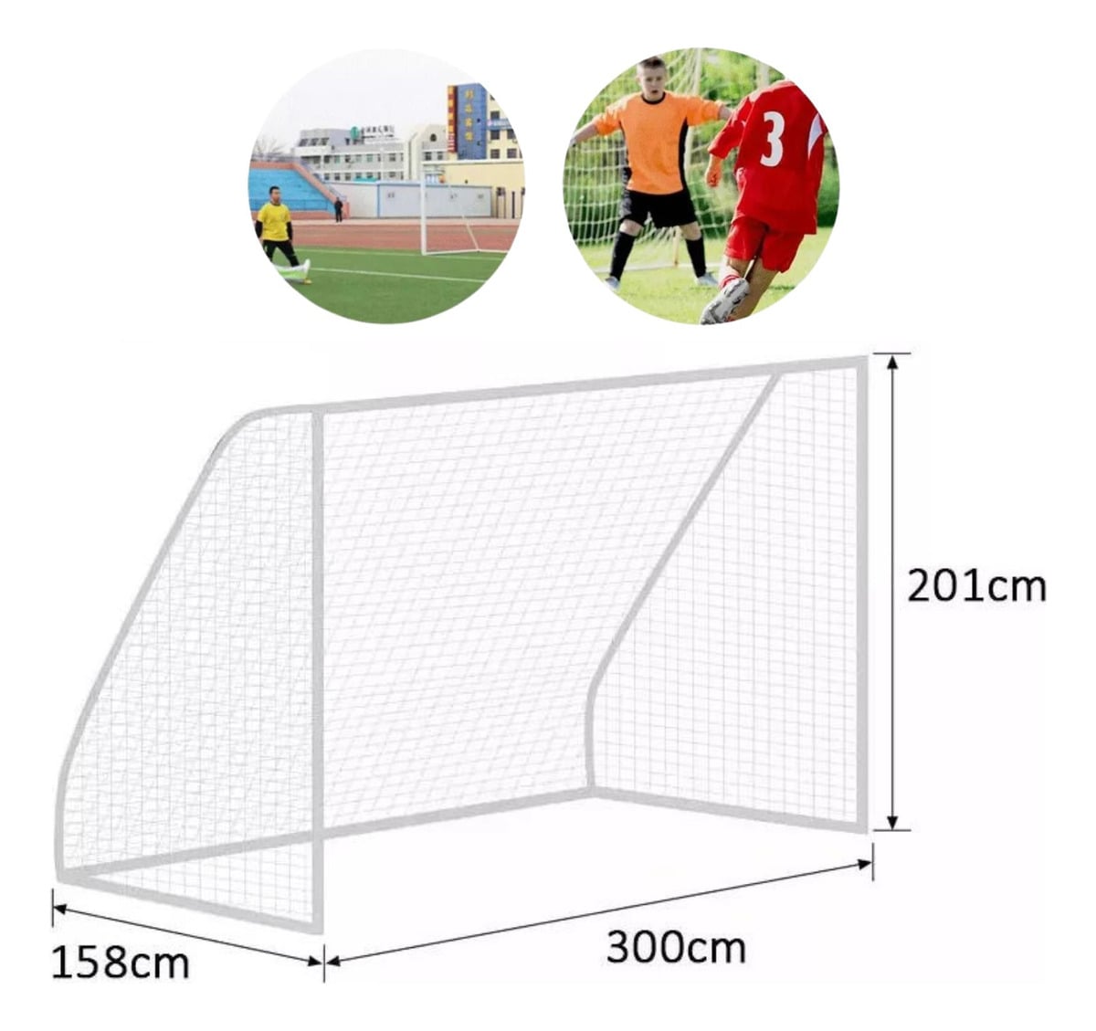 2 REDES DE ARCO PARA BABY FÚTBOL MALLAS TRENZADAS - 8