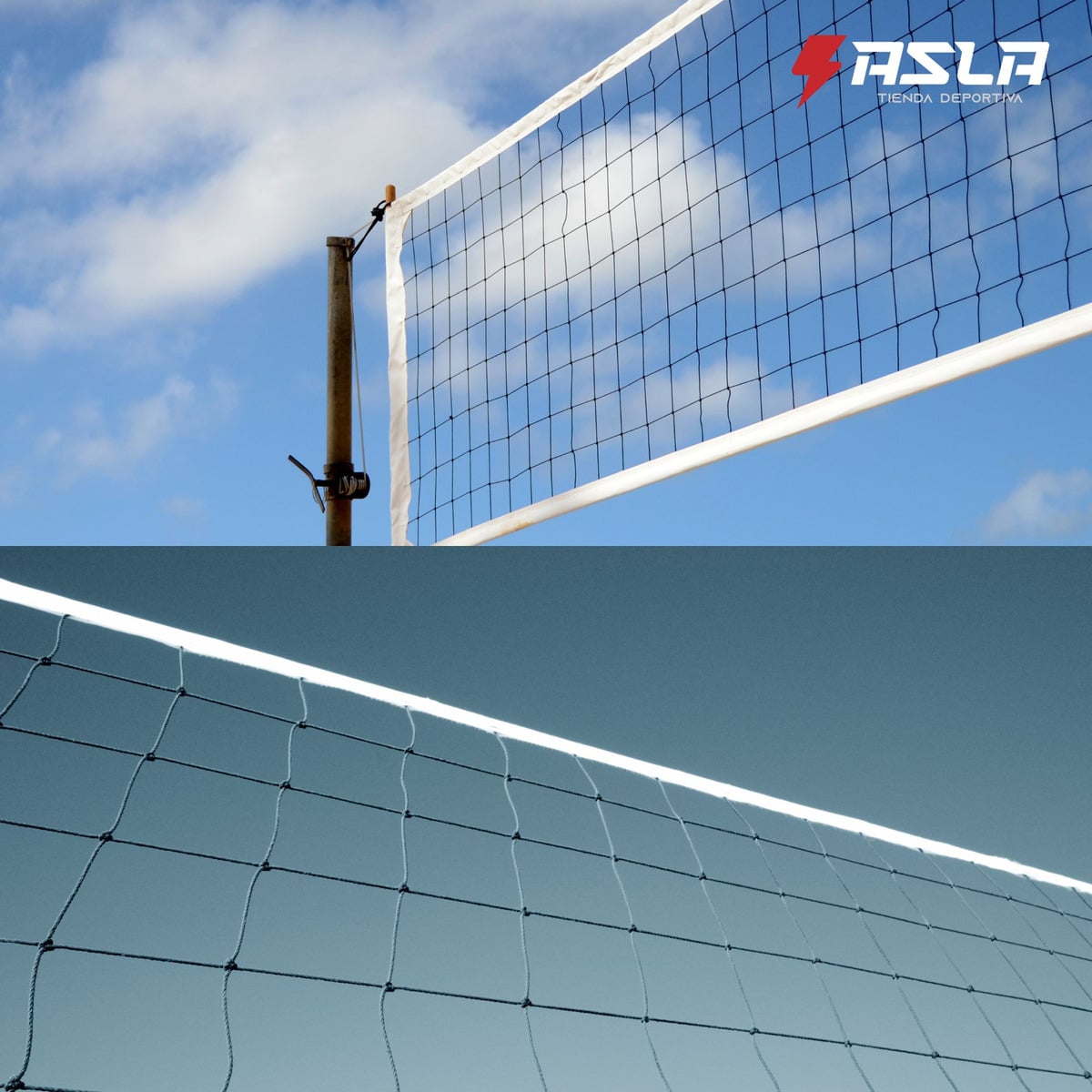 MALLA VOLEIBOL CON CABLE ACERO 9,5 MTS CON BOLSO - 3