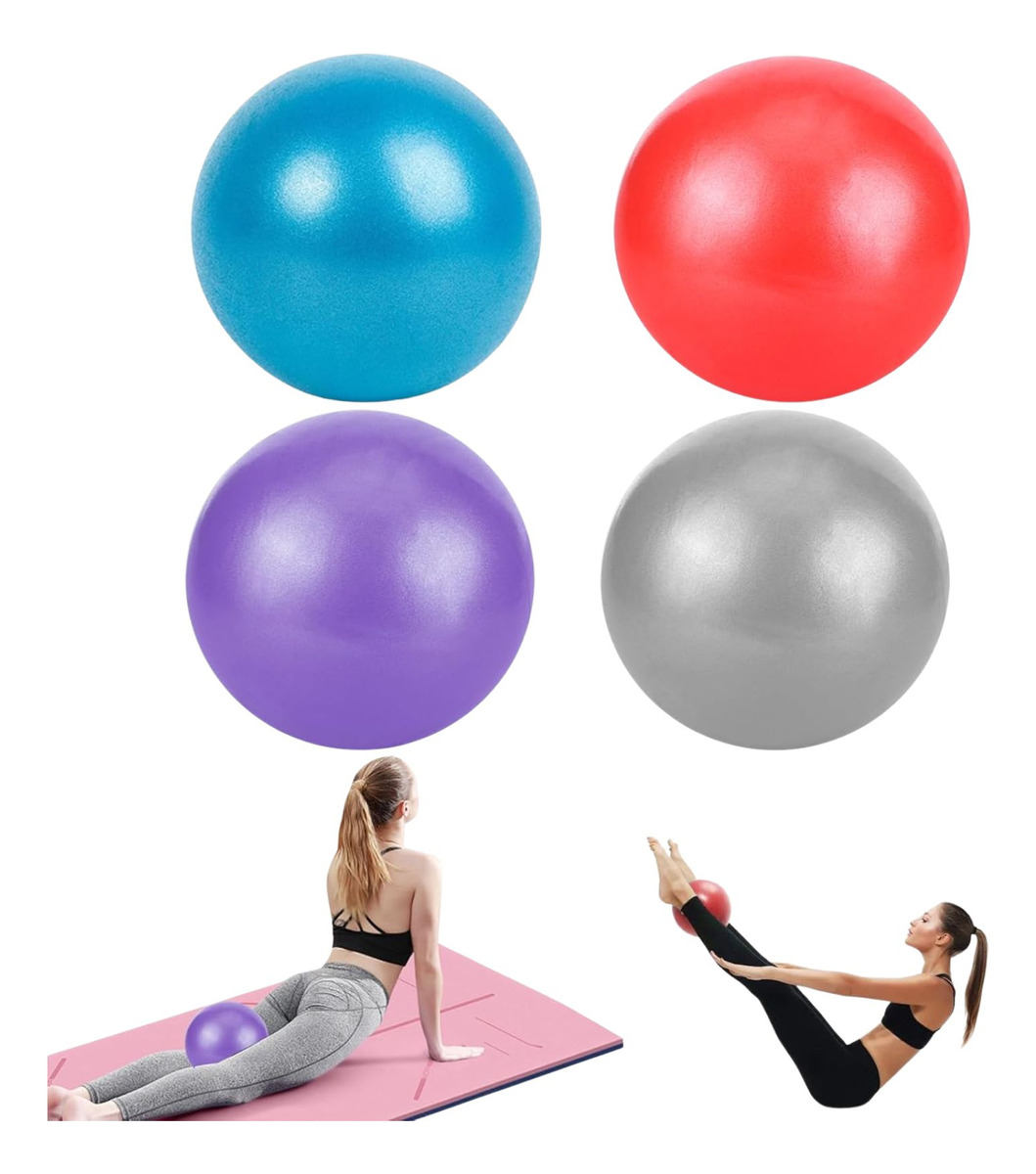 PELOTA BALÓN PVC 25 CM YOGA PILATES MINI REHABILITACIÓN VIOLETA - 7