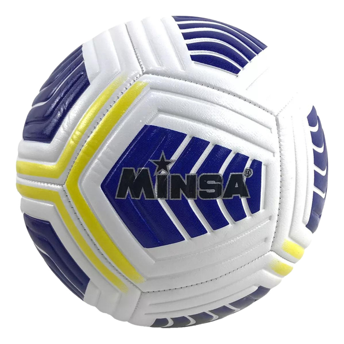 BALÓN FÚTBOL N° 5 PREMIUN REFORZADO 3 CAPAS AZUL - 1