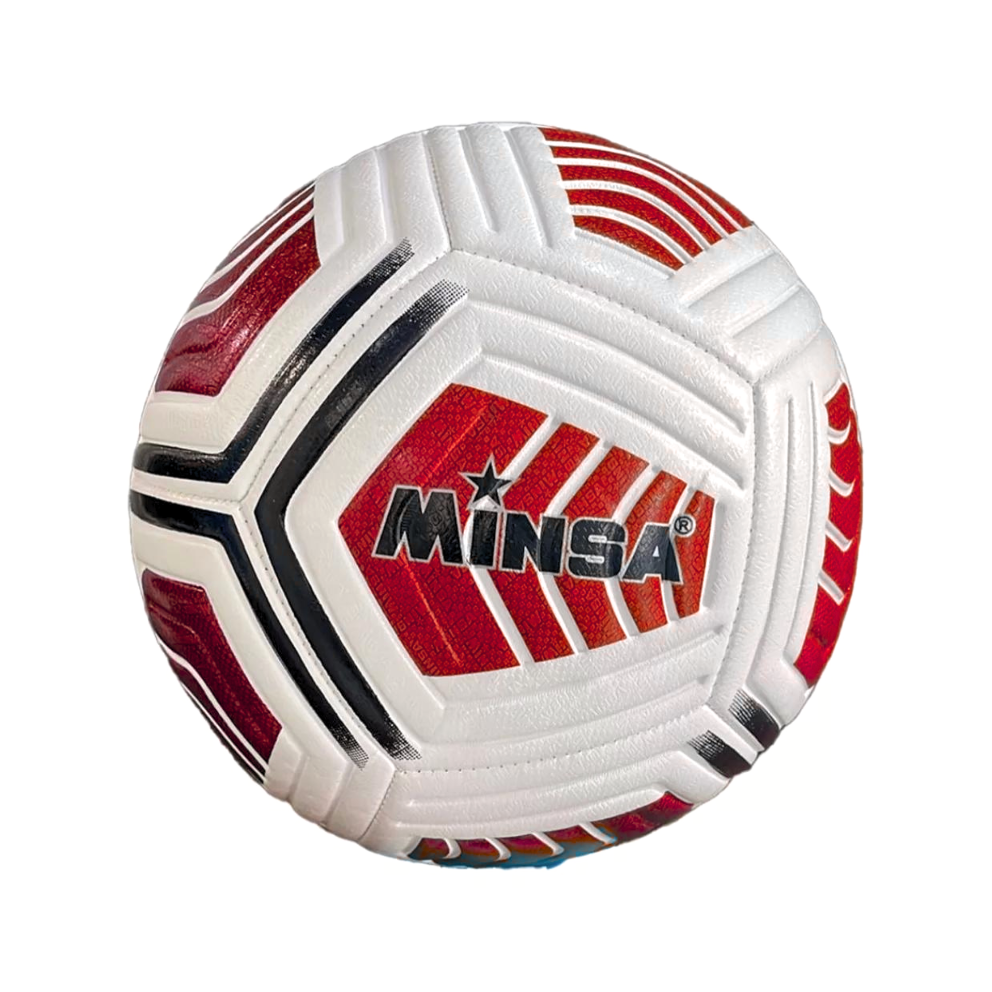 BALÓN FÚTBOL N° 5 PREMIUN REFORZADO 3 CAPAS ROJO - 1