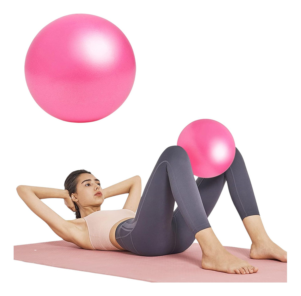 PELOTA BALÓN PILATES 25 CM YOGA MINI REHABILITACIÓN AZUL - 4