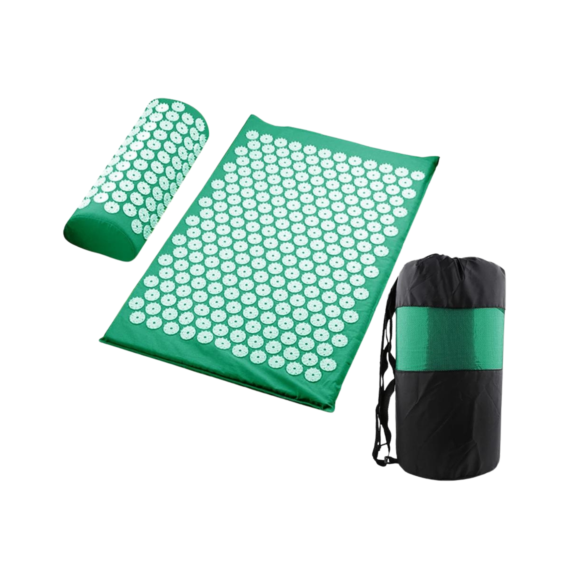 ALFOMBRA ASLA.CL 40 CM ALMOHADA ESTERILLA DE YOGA PARA ACUPRESIÓN VERDE - 2