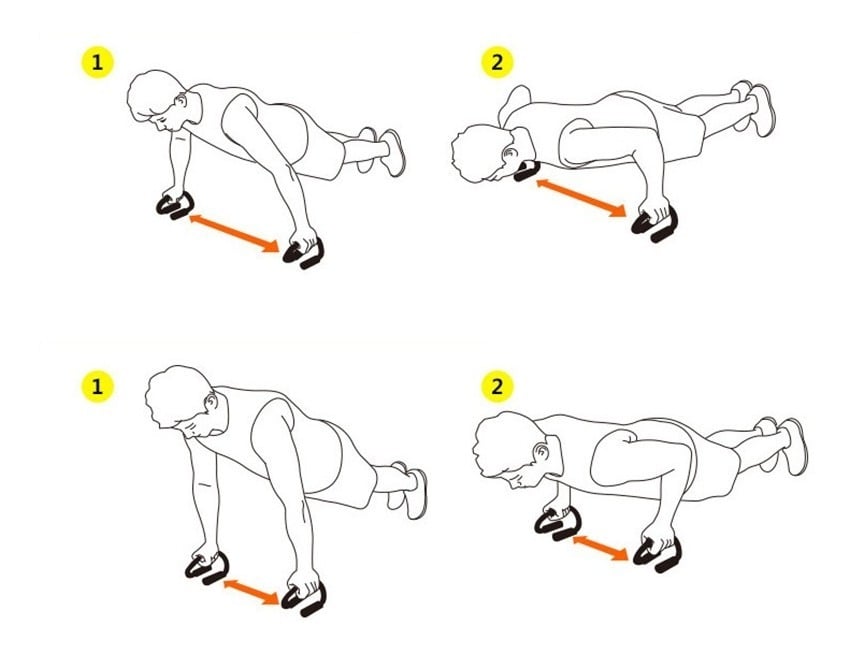 BARRA PARALELAS ACERO FLEXIONES PUSH UP + ANTIDESLIZANTE - 3