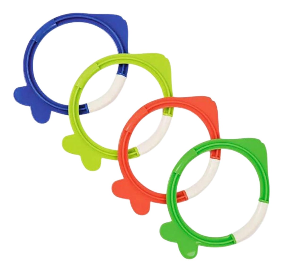 SET SIN MARCA DE 4 ANILLOS DE BUCEO DE PECES PARA NIÑOS NATACIÓN JUEGO - 2