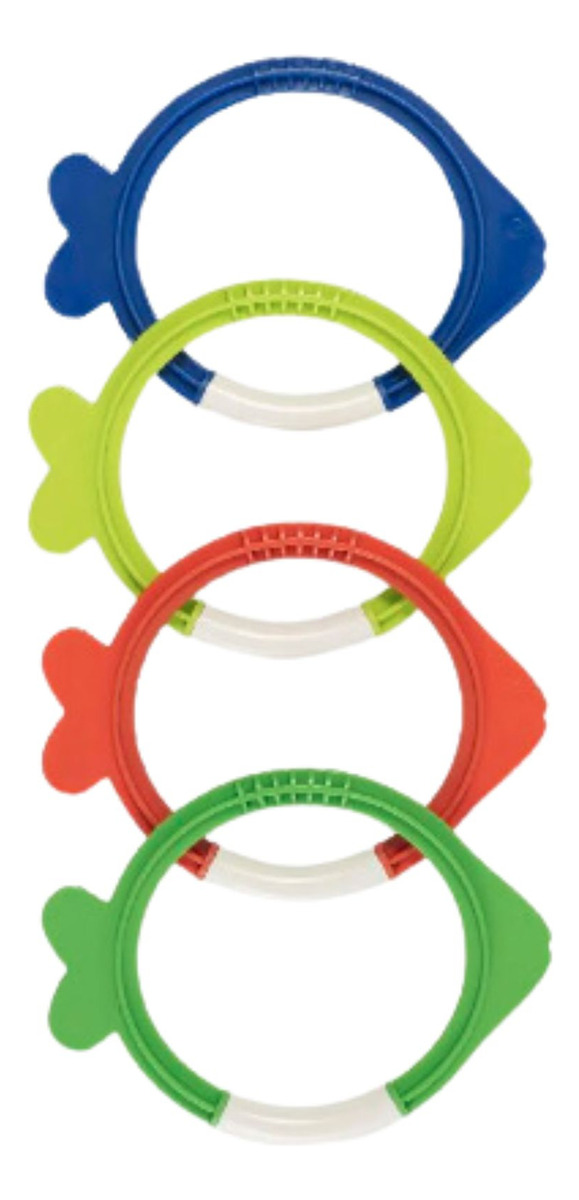 SET SIN MARCA DE 4 ANILLOS DE BUCEO DE PECES PARA NIÑOS NATACIÓN JUEGO - 3