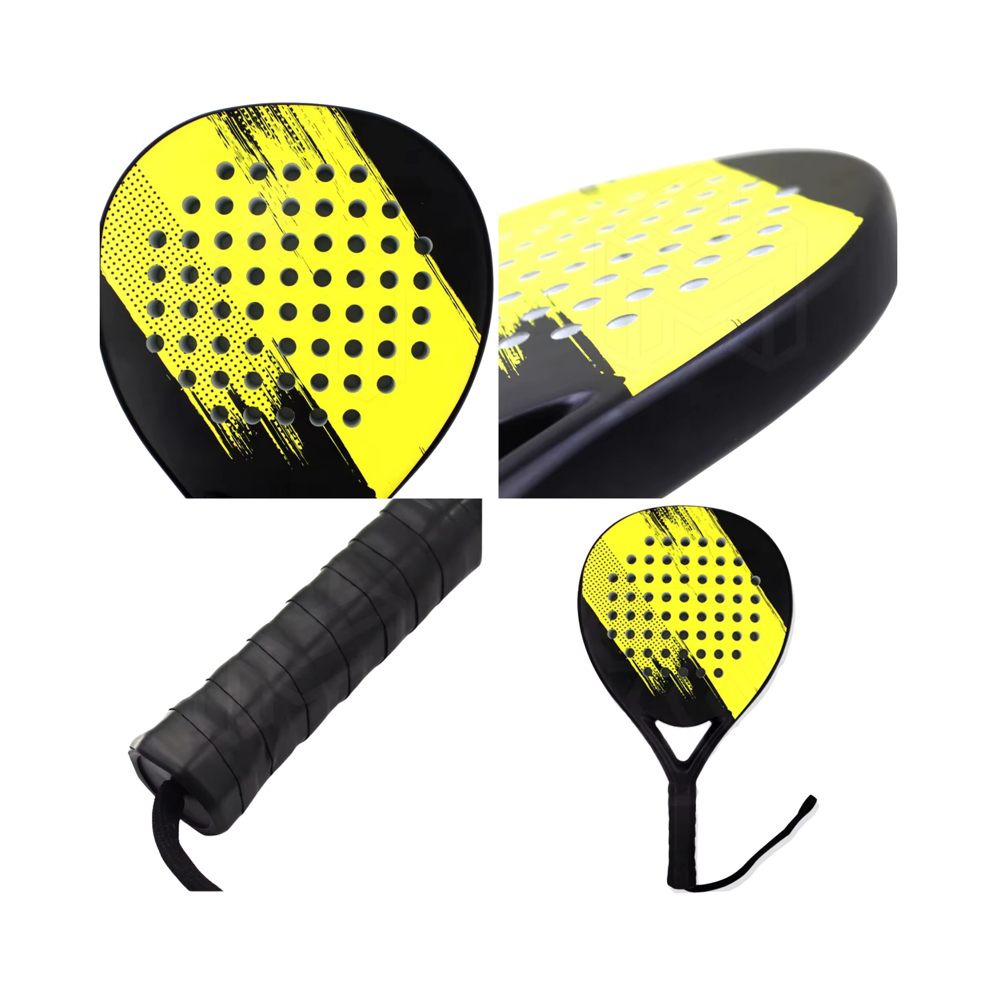 PALA PADEL SIN MARCA ASLA.CL FIBRA DE CARBONO 38 MM RAQUETA LINEA CELESTE - 2