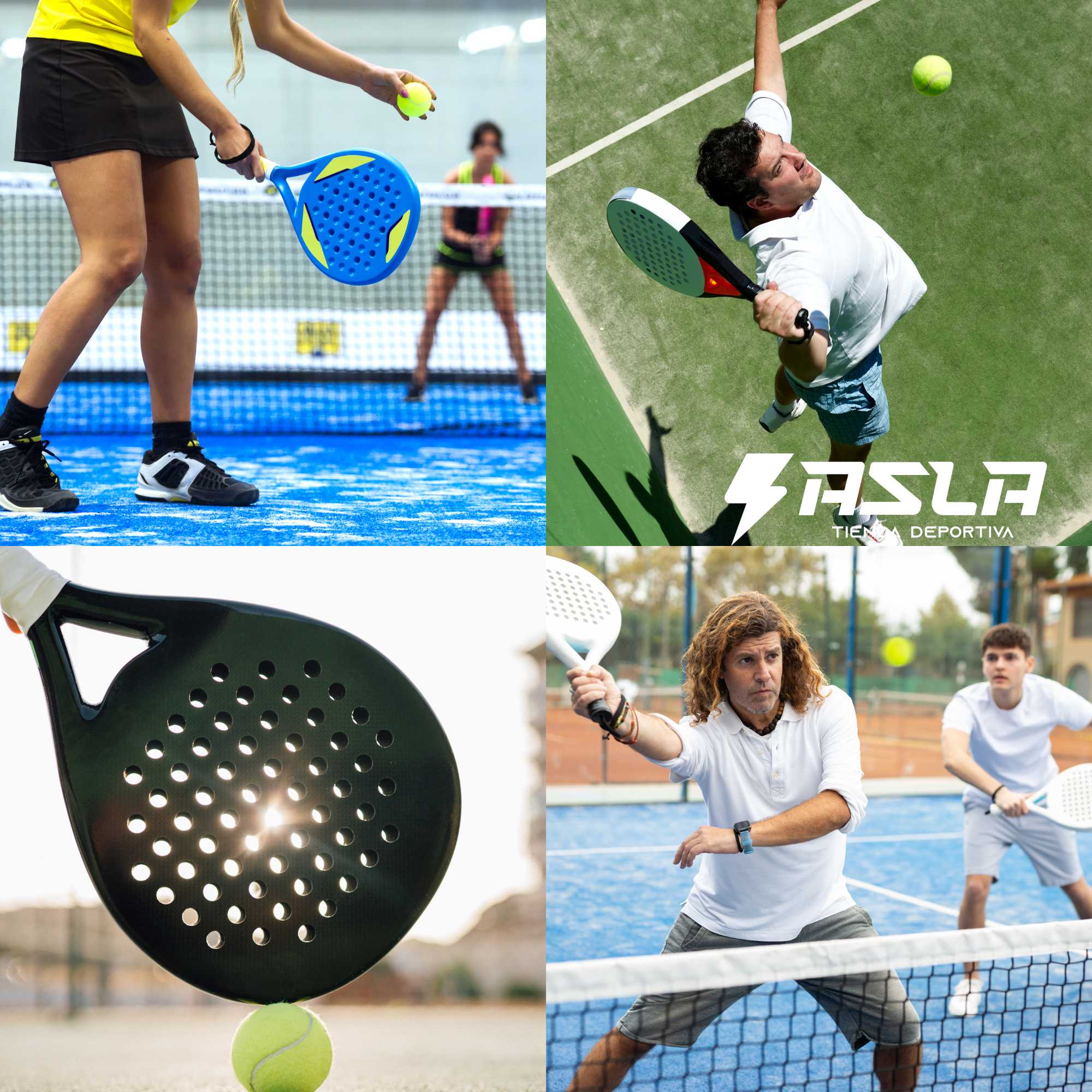 PALA PADEL SIN MARCA ASLA.CL FIBRA DE CARBONO 38 MM RAQUETA LINEAS AMARILLAS - 4