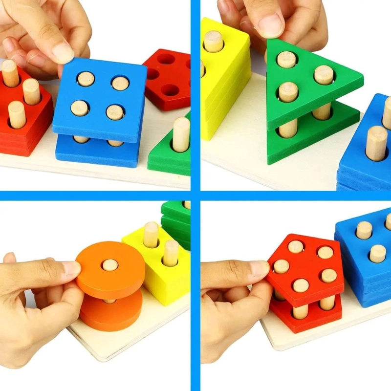 JUGUETE MADERA NIÑOS ENCAJE DIDÁCTICO APILABLE MONTESSORI - 7