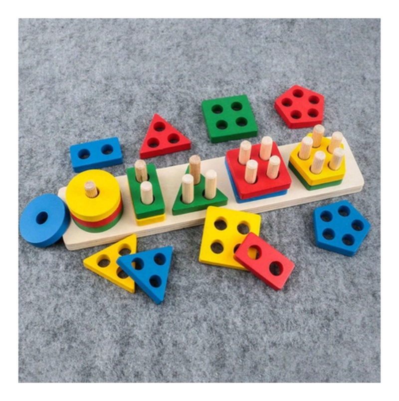 JUGUETE MADERA NIÑOS ENCAJE DIDÁCTICO APILABLE MONTESSORI - 8