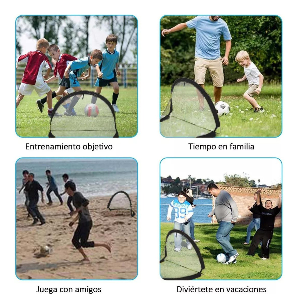 ARCO DE FUTBOL PLEGABLE ARMADO CON BOLSA DE TRANSPORTE - 4