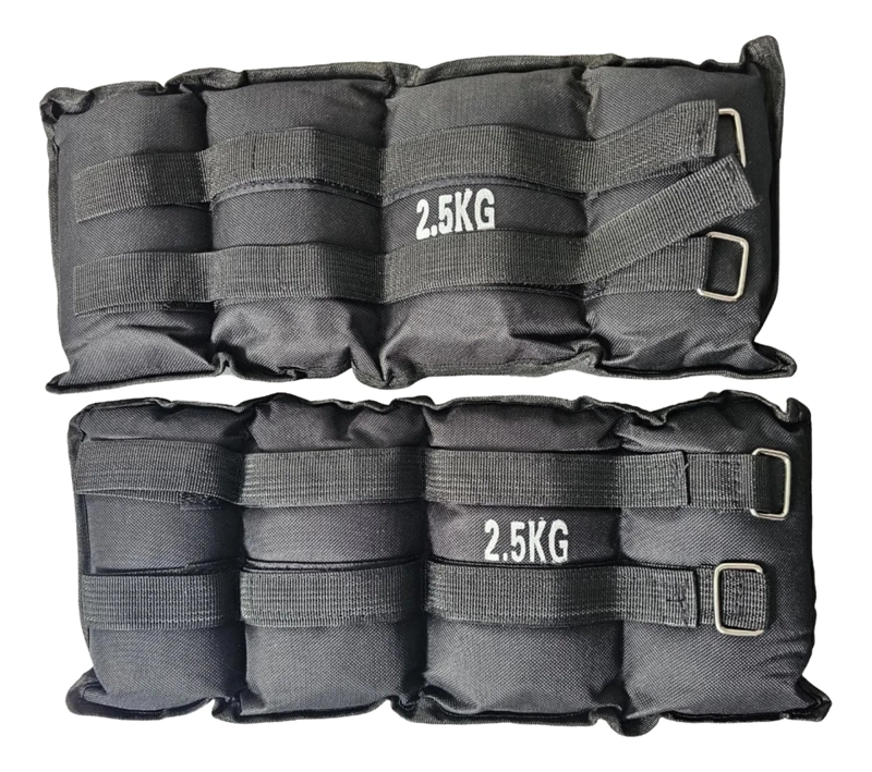 PAR DE TOBILLERAS PESAS 5KG TOTAL (2.5KG CADA UNA) FITNESS - 2