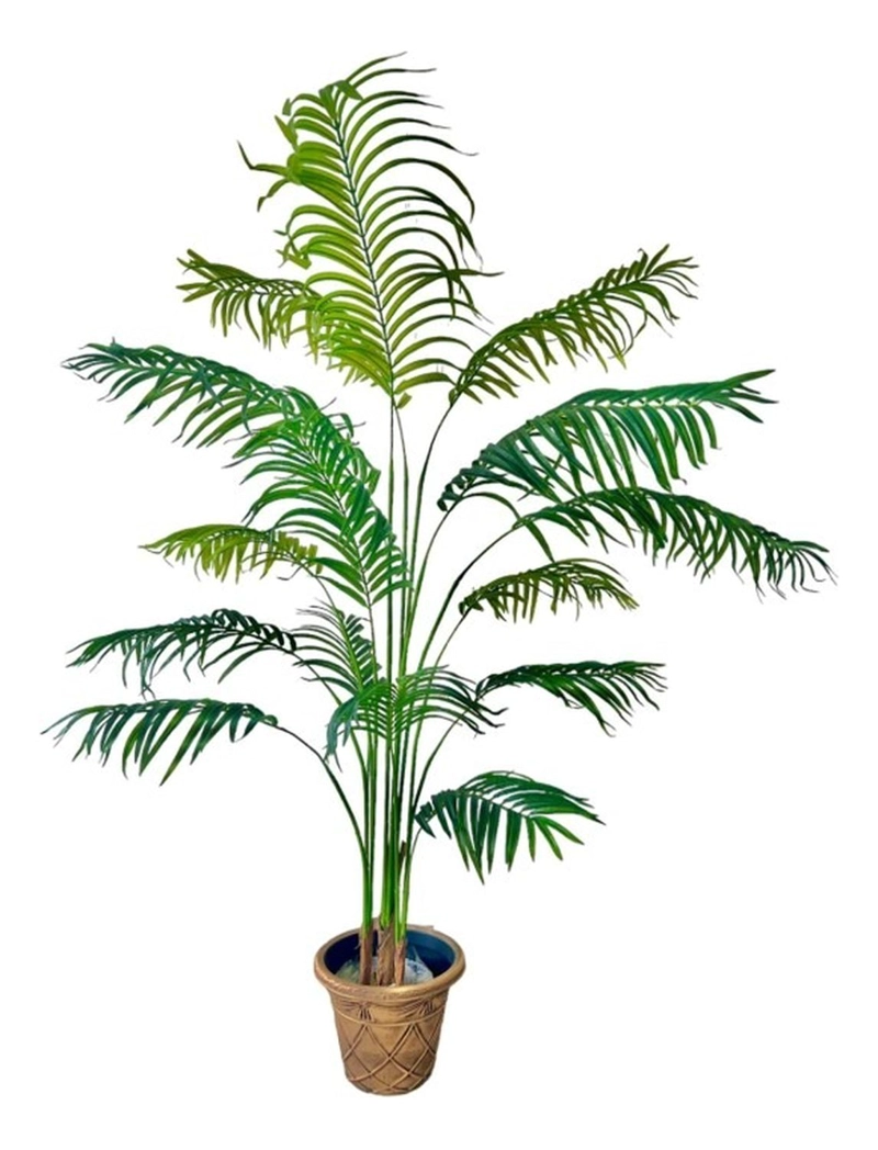 PLANTA ARTIFICIAL DECORATIVA ARBOL GRANDE PALMERA 180CM 15H - 6