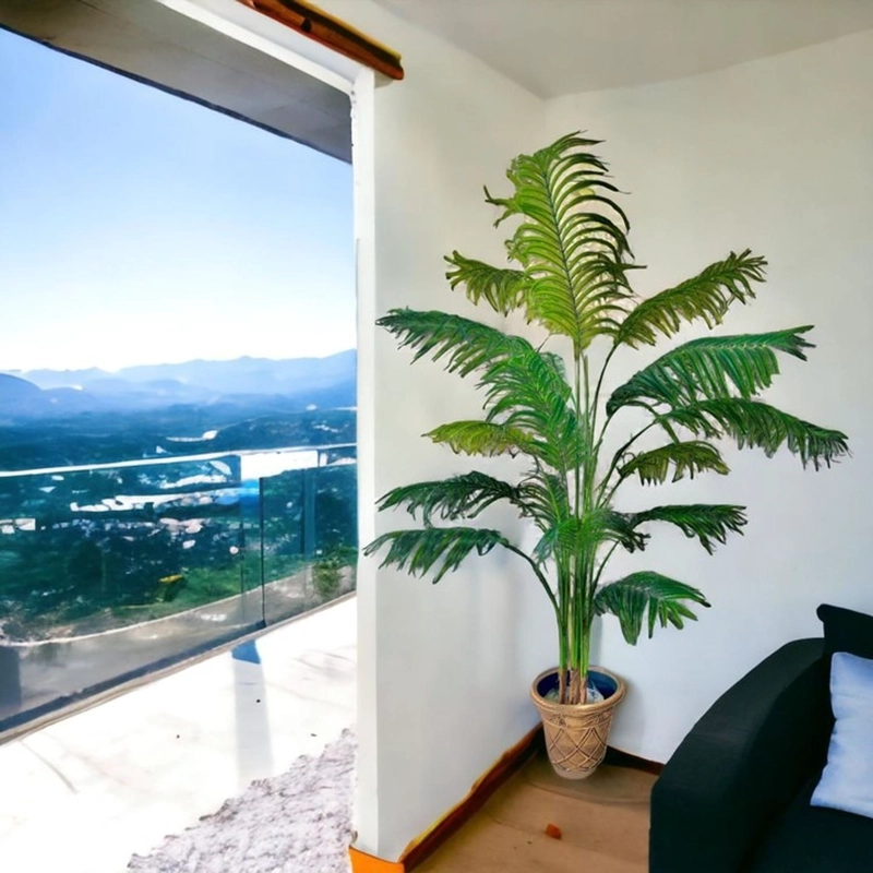 PLANTA ARTIFICIAL DECORATIVA ARBOL GRANDE PALMERA 180CM 15H - 8