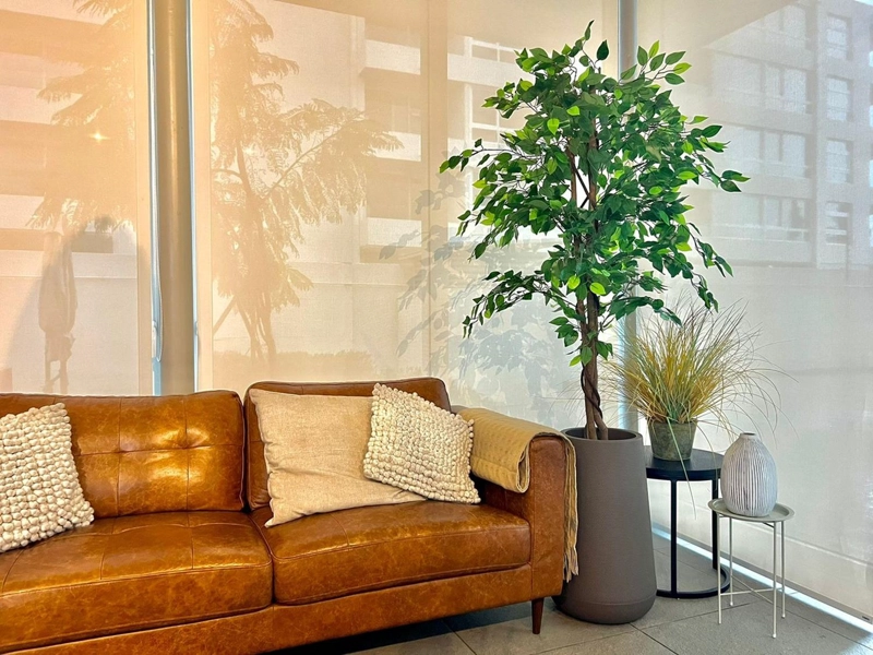 PLANTA ARTIFICIAL DECORATIVA ARBOL GRANDE FICUS 160CM 1008H - 8