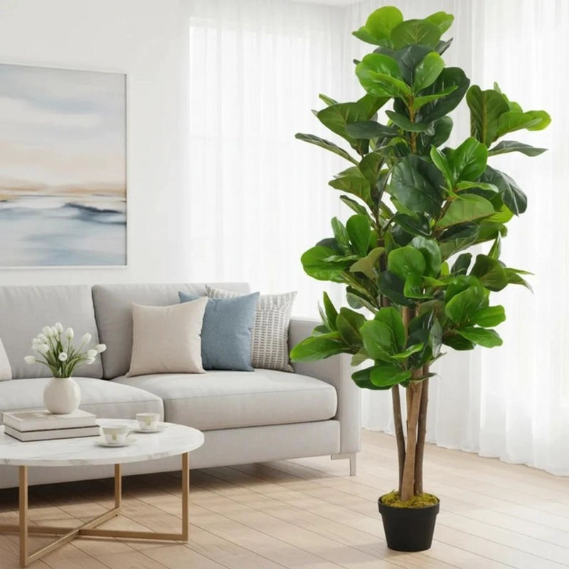 PLANTA ARTIFICIAL DECORATIVA ARBOL GRANDE FICUS LYRATA 150C - 2