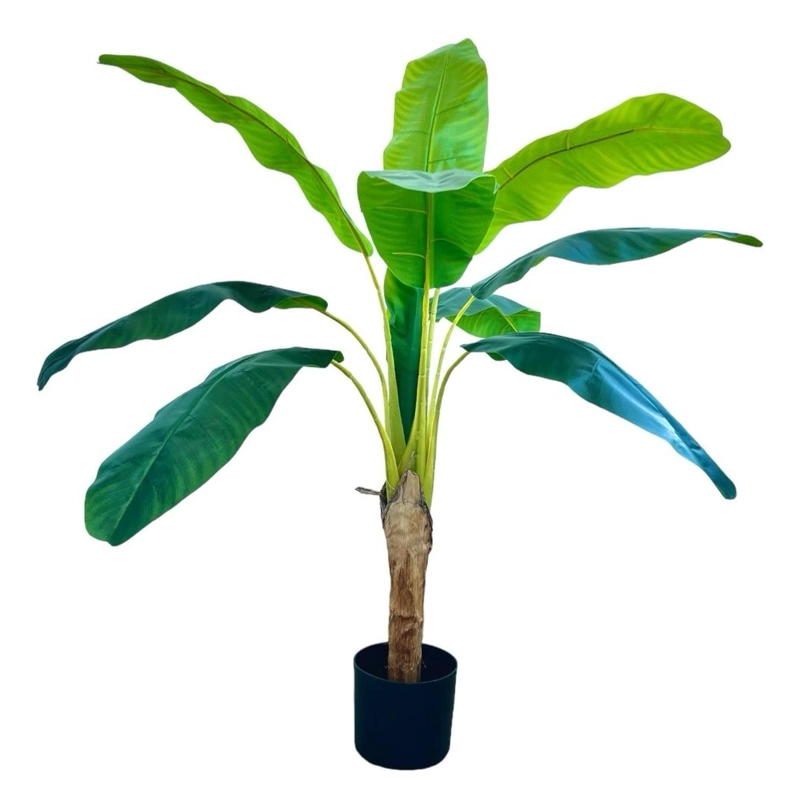 PLANTA ARTIFICIAL BANANO 125 CM. PREMIUM 9 HJS/ ARBUSTO REAL - 3