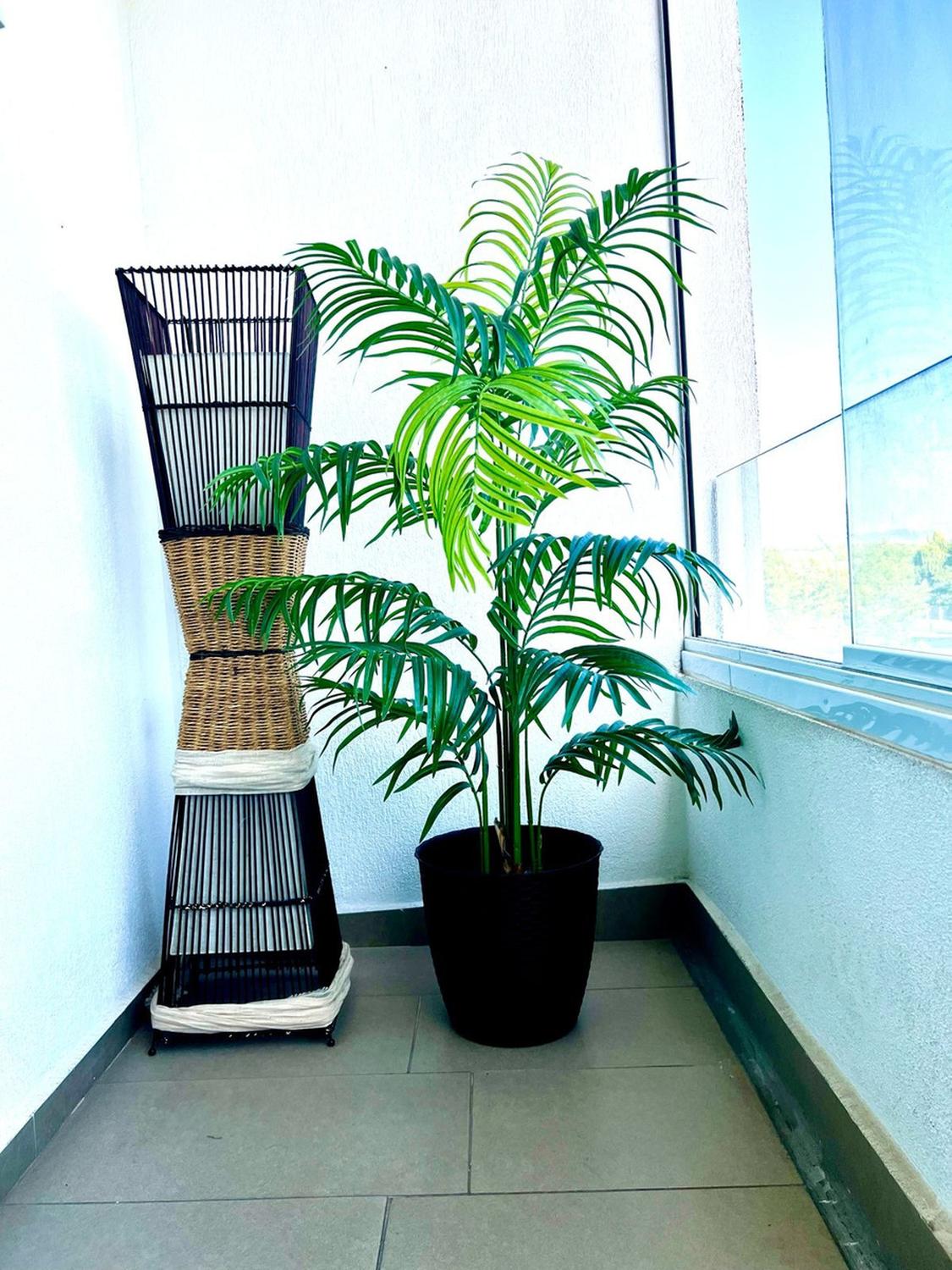 PLANTA ARTIFICIAL DECORATIVA ARBOL GRANDE PALMERA 150CM 12H - 4