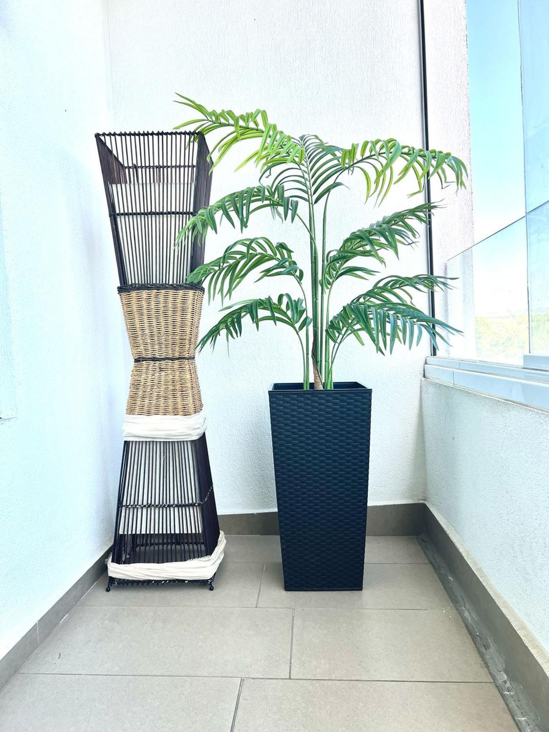 PLANTA ARTIFICIAL DECORATIVA ARBOL GRANDE PALMERA 120CM 10H - 4