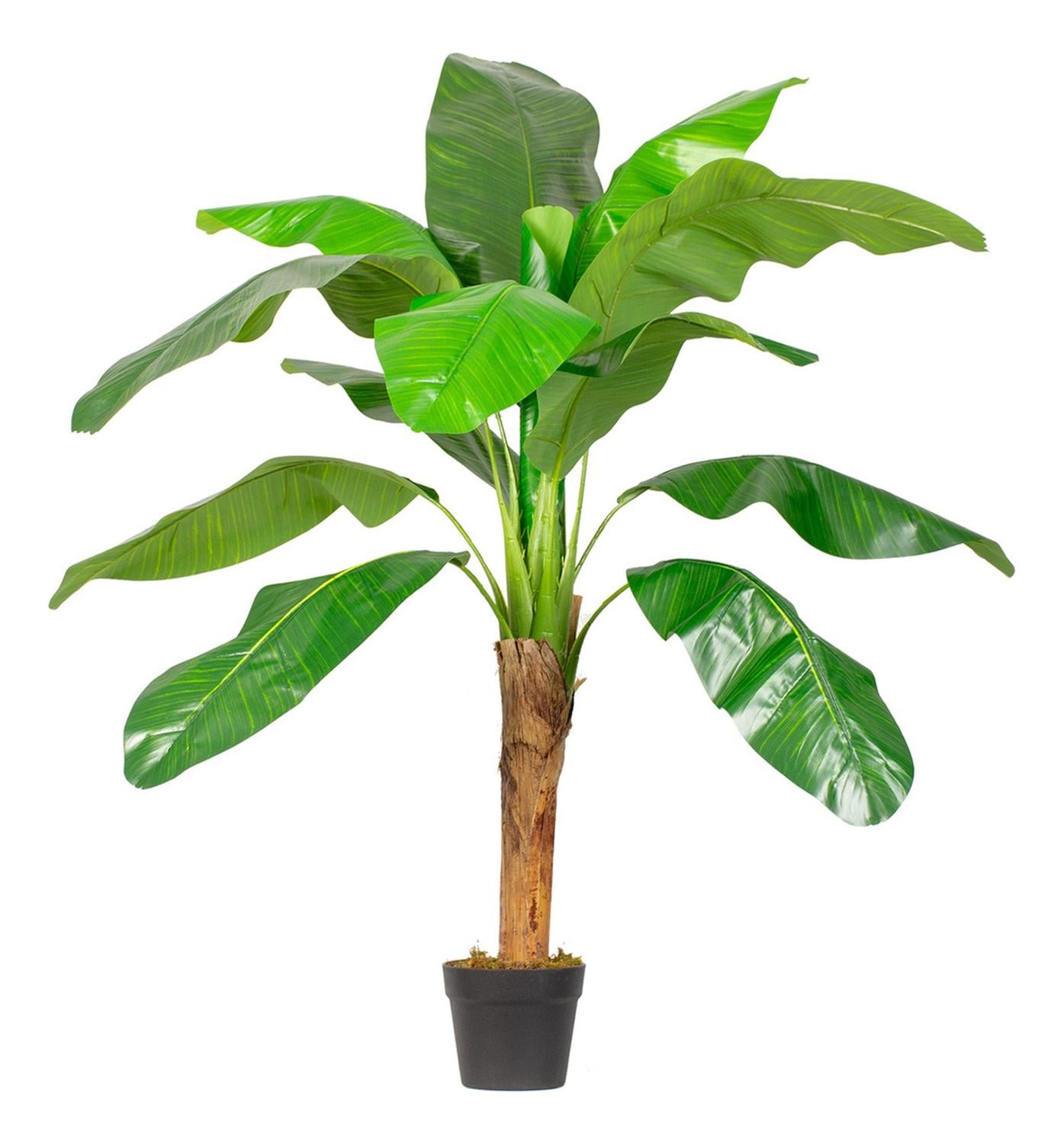 PLANTA ARTIFICIAL DECORATIVA ARBOL GRANDE BANANO 120CM 12HJS - 1