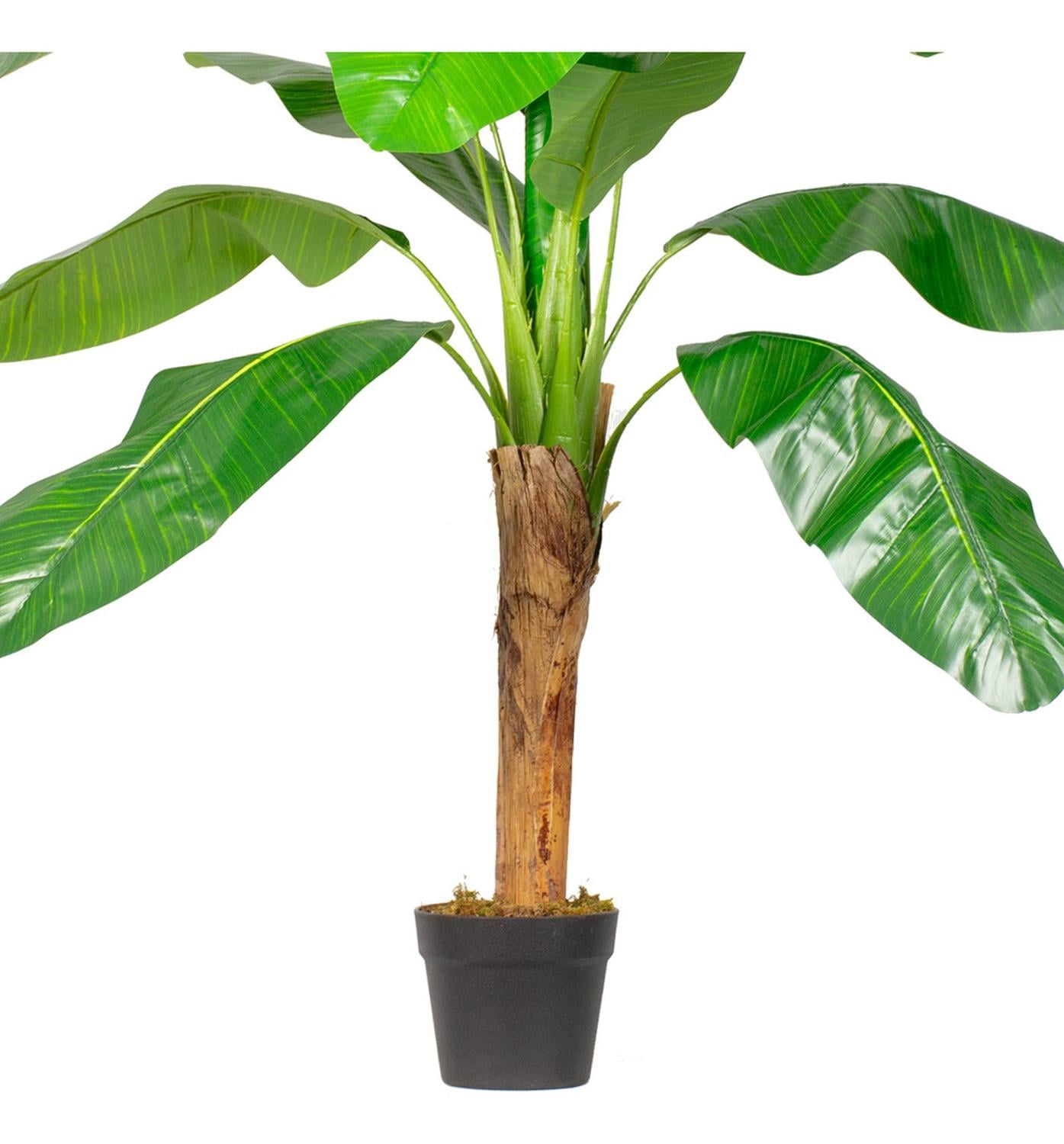 PLANTA ARTIFICIAL DECORATIVA ARBOL GRANDE BANANO 120CM 12HJS - 3