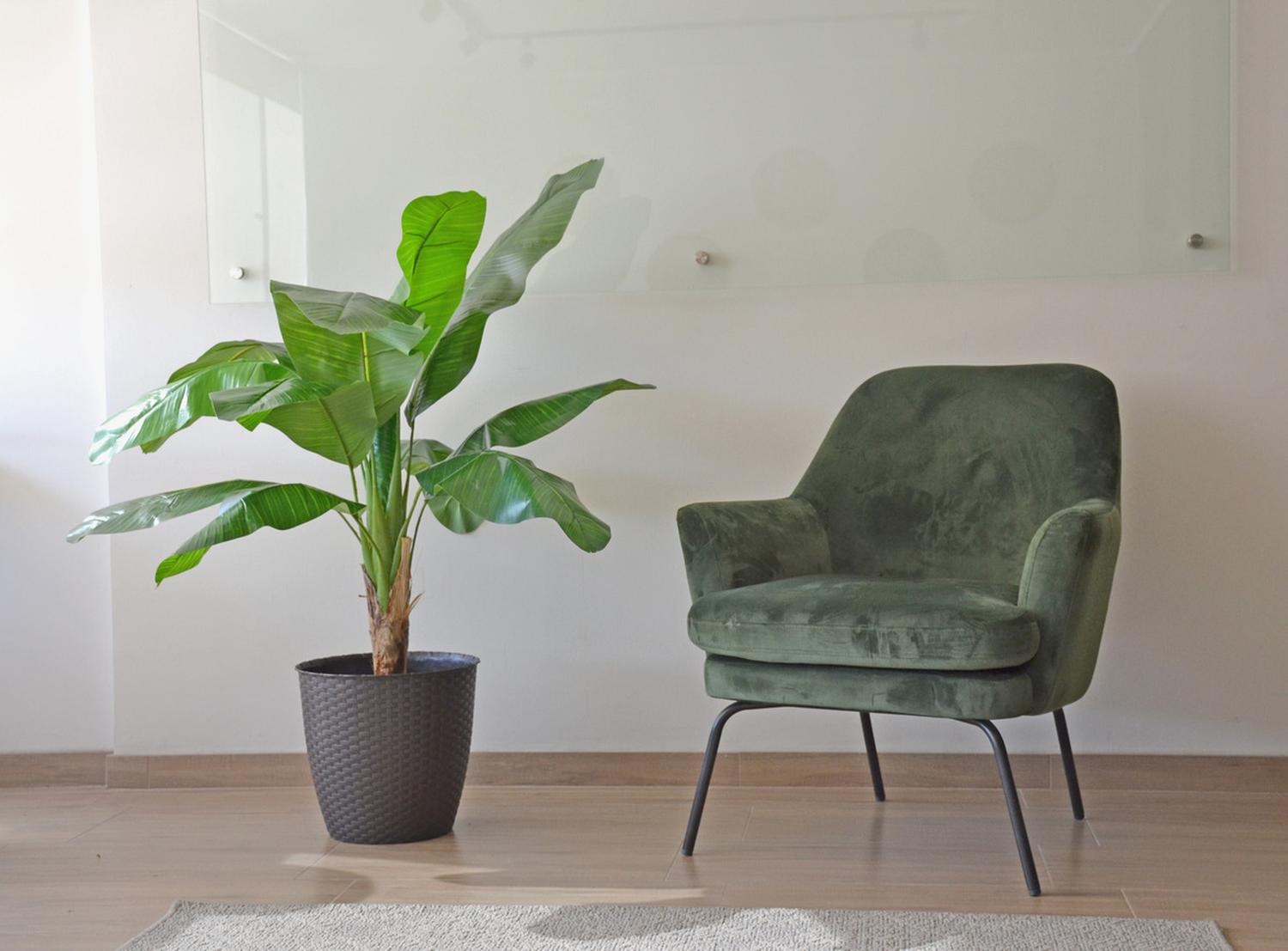 PLANTA ARTIFICIAL DECORATIVA ARBOL GRANDE BANANO 120CM 12HJS - 4