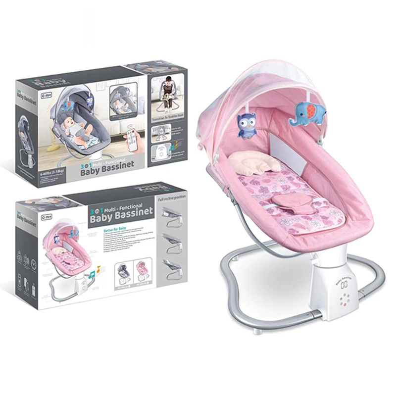CUNA BEBE MECEDOR ELE CTRICO 3 EN 1 MUSICA SILLA MECEDORA - 3