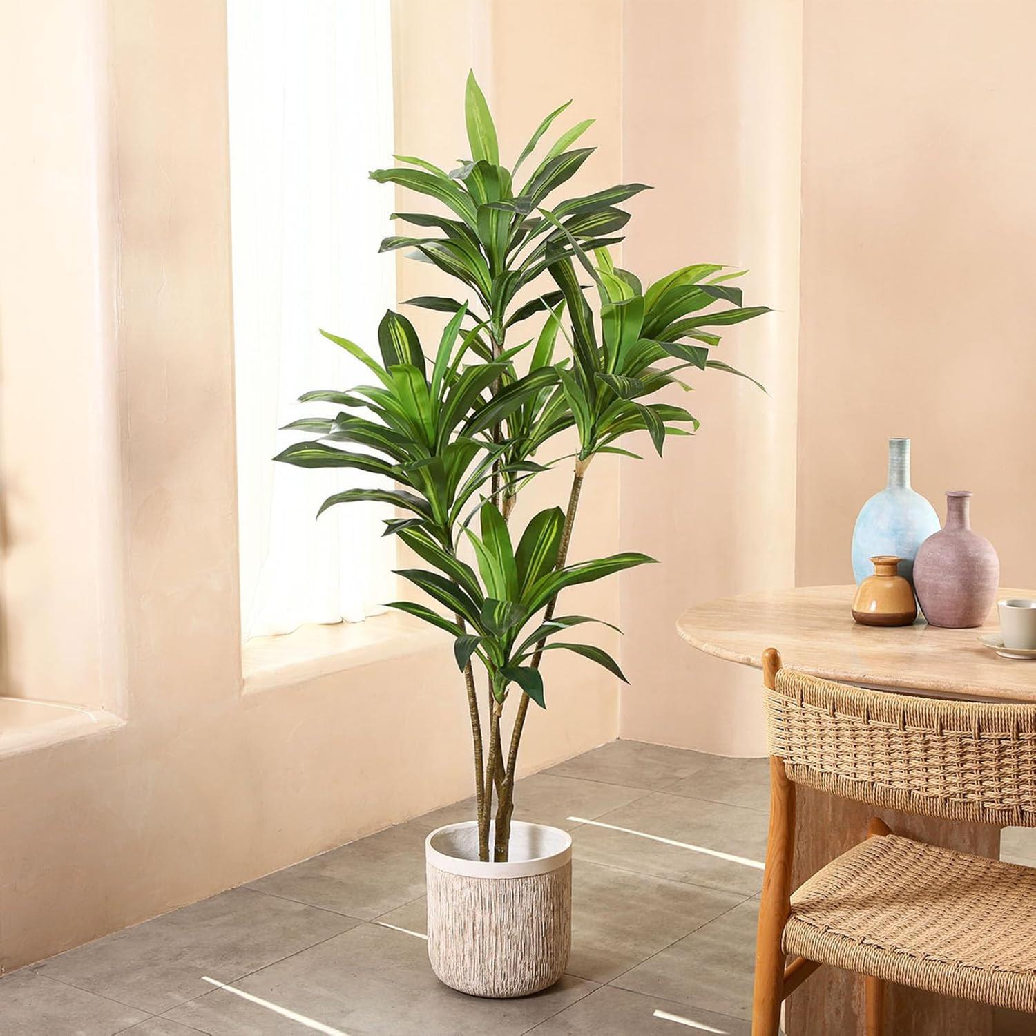 PLANTA ARTIFICIAL DECORATIVA ARBOL GRANDE DRACAENA 165 CM - 2