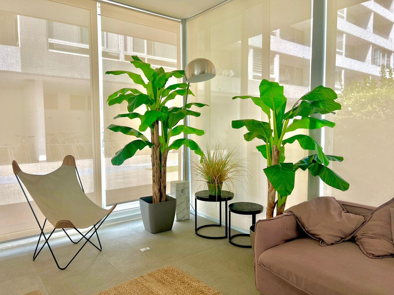 PLANTA ARTIFICIAL DECORATIVA ARBOL GRANDE BANANO 230CM 26HJS - 4