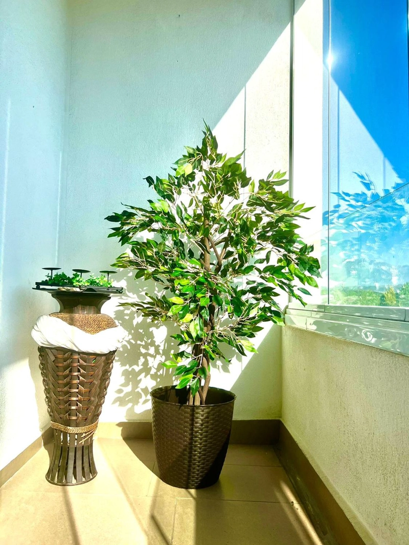 PLANTA ARTIFICIAL DECORATIVA ARBOL GRANDE PACK FICUS 120CM - 3