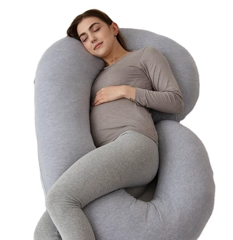 COJIN ALMOHADA MATERNAL GRIS PRE Y POST NATAL FUNDA MUY SUAV - 4