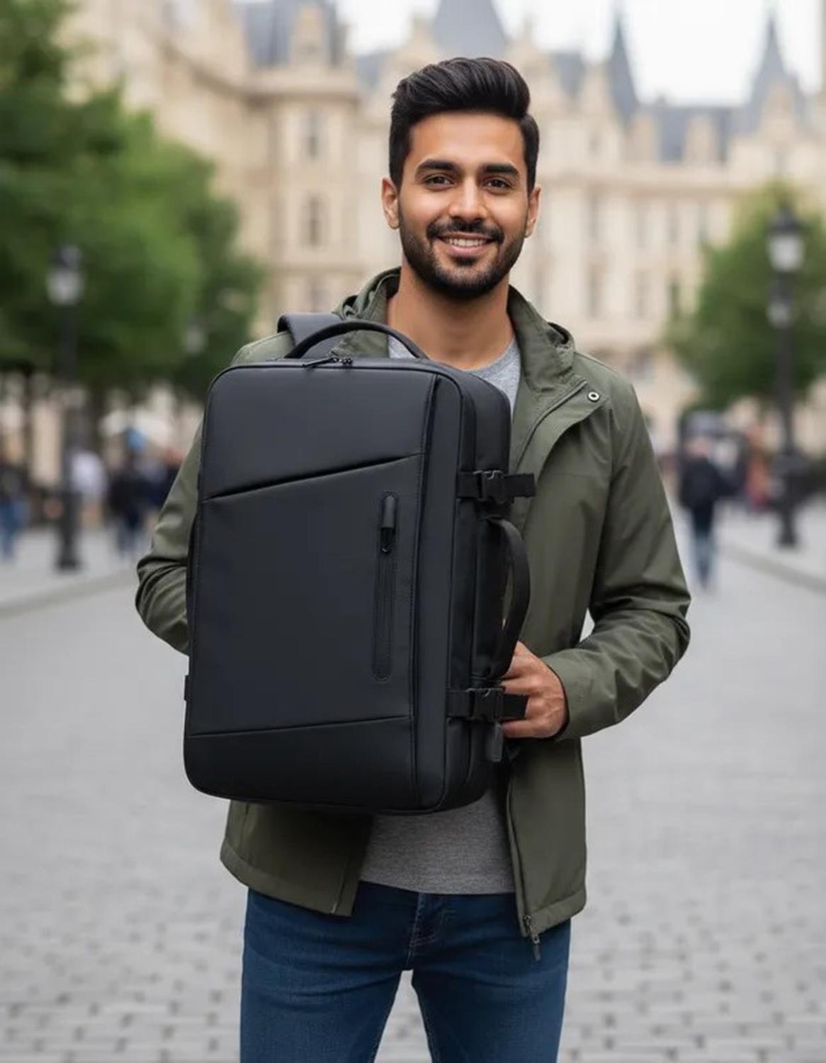 MOCHILA DE CABINA 45X35X20 AVION EXPANDIBLE IMPERMEABLE 40L LISA - 1